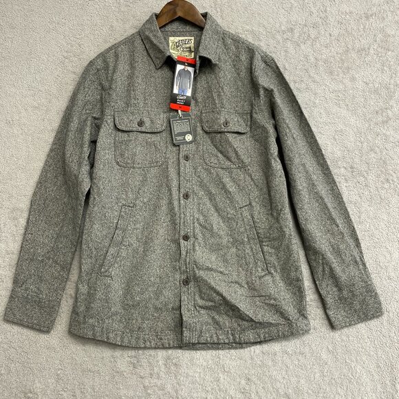 NEW Grayers Men's M Cold Weather Rated Button Up Shirt Jacket Gray - Picture 2 of 8